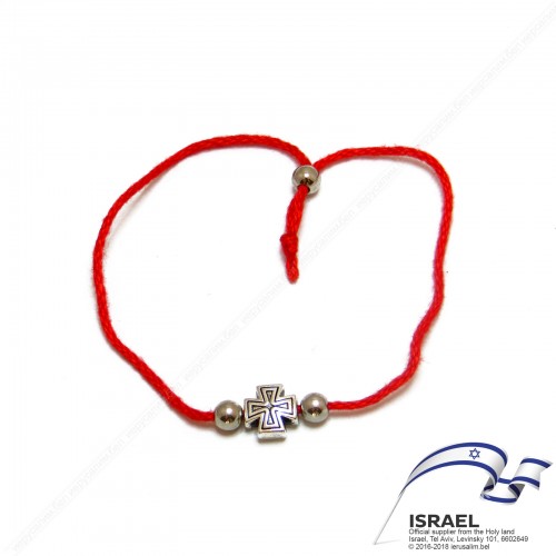 Иерусалимская красная нить с крестом №4