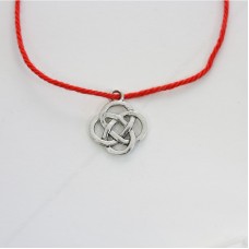 Красная нить с амулетом Защита четырёх стихий кельтский узел