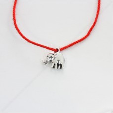Красная нить с оберегом Слон - на мудрость, силу, долголетие