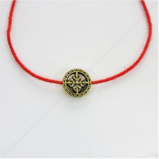 Красная нить с шармом Ваджра - сила и стойкость