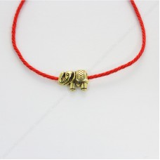 Красная нить с оберегом шармом - Слон